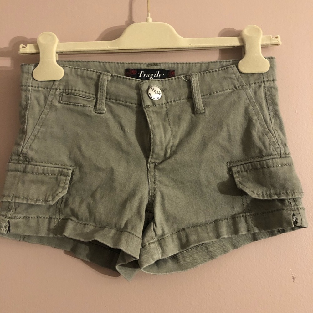 Olive Green Cargo Shorts